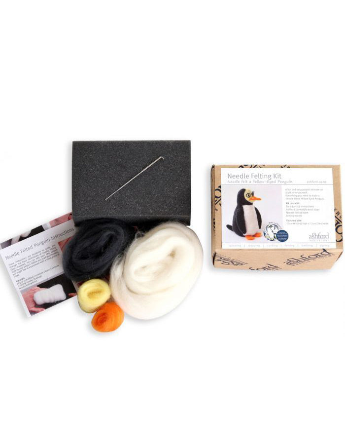 Mini Penguin Needle Felting Kit