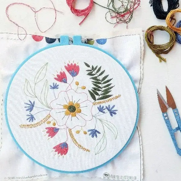 April Flowers Embroidery Kit