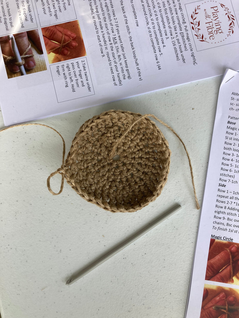 Crocheted Jute Baskets with Sue Connor - Sat 24 May (1pm)