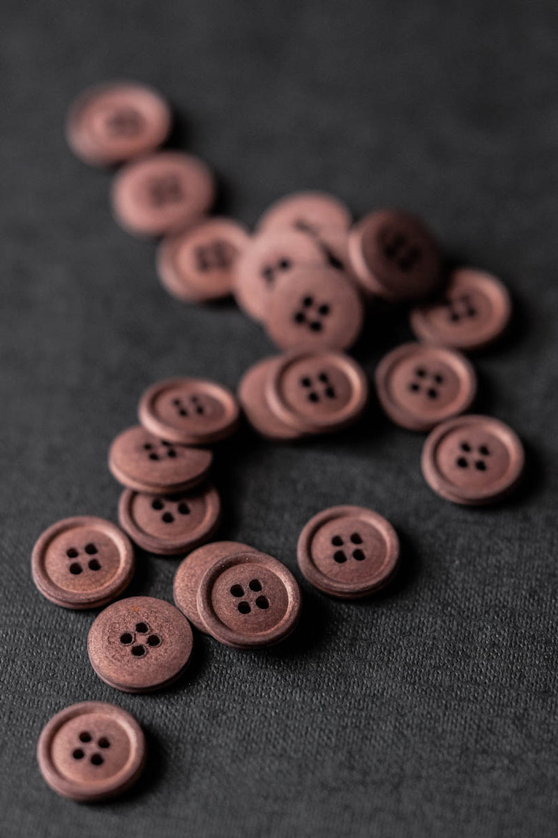 Oxblood 15mm Buttons